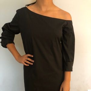 Theory cotton Lycra black dress